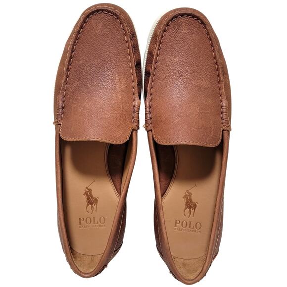 Polo Ralph Lauren Men Merton Venetian Slip On Loafer Size US 8.5D Tan Leather main image 5